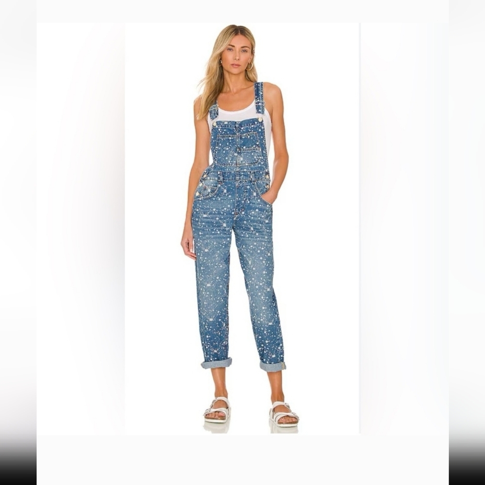 NWOT WE THE FREE ZIGGY SPLATTER OVERALLS-SIZE XSMALL